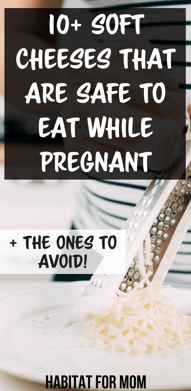 Soft Cheeses That Are Safe To Eat While Pregnant! Plus the ones you should avoid at all costs! Craving some soft cheeses? Here's a great list of cheeses you can eat during pregnancy! First time pregnancy tips | First pregnancy new moms | First pregnancy advice | Healthy pregnancy tips. #healthypregnancy #pregnancytips #habitatformom