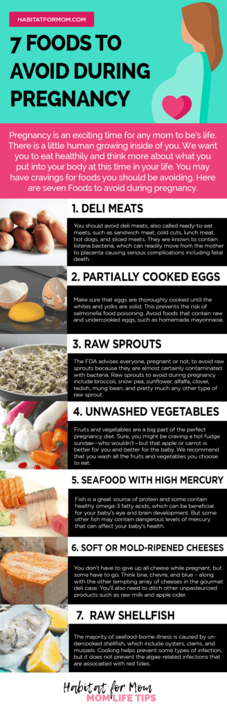 7 Foods To Avoid During Pregnancy. Best pregnancy tips | Pregnancy tips survival guide | First time pregnancy tips. #pregnancy101 #pregnancytips #pregnancydiet #habitatformom