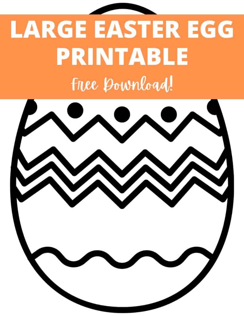 Large Easter Egg Printable Template to Decorate and Color Habitat for Mom