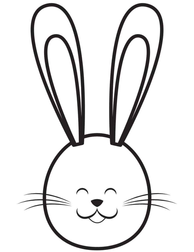 Large Easter Bunny Printable Template to Decorate and Color Habitat