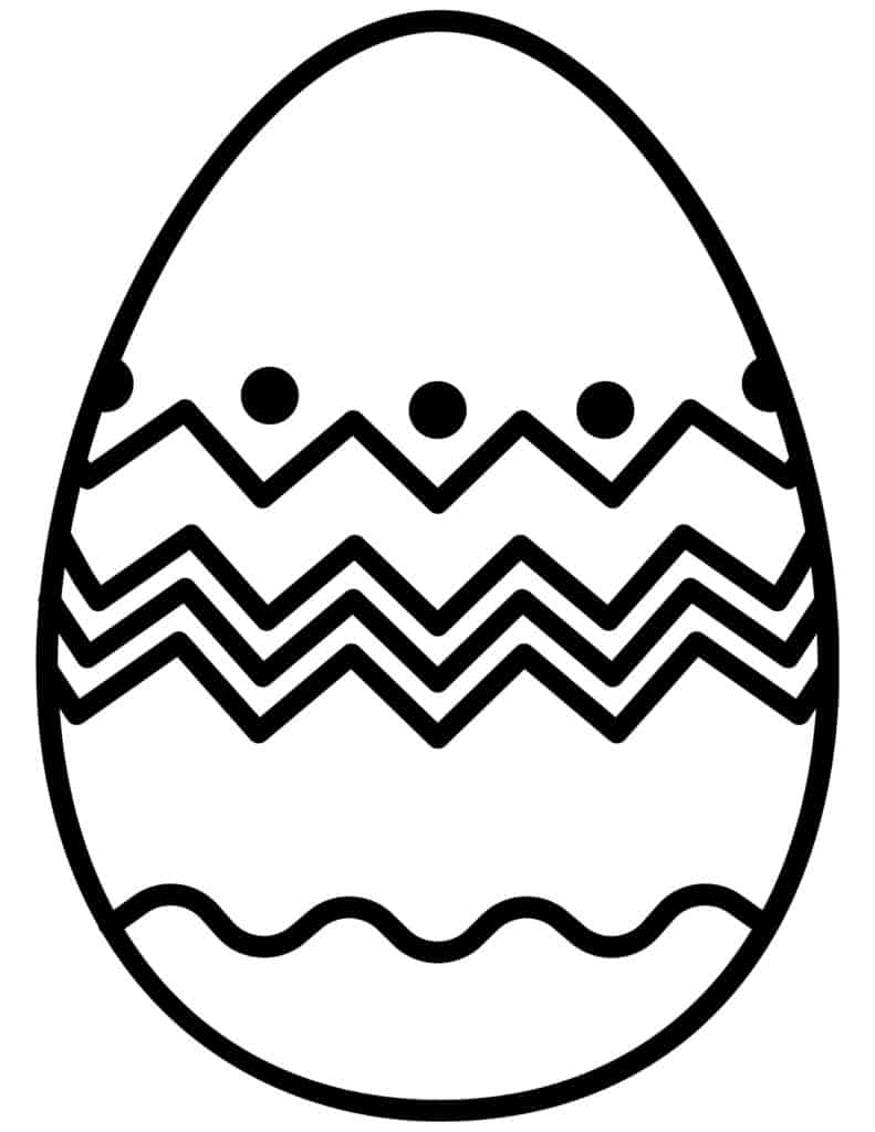 Large Easter Egg Printable Template to Decorate and Color Habitat for Mom